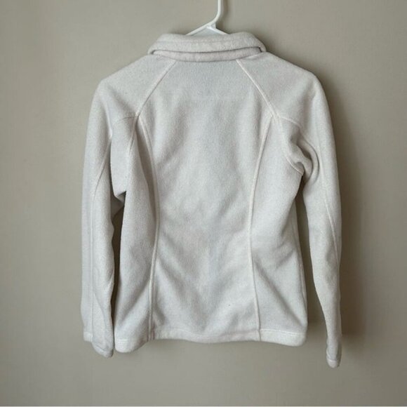Columbia Women's Benton Springs Classic White Fleece Full Zip Up Jacket Small - Picture 4 of 6